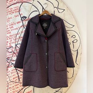 Vintage 80s Epsilon Pure Wool Lined Overcoat Jacket